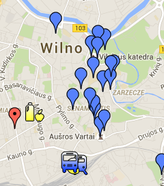 Detaliczna mapa Wilna
